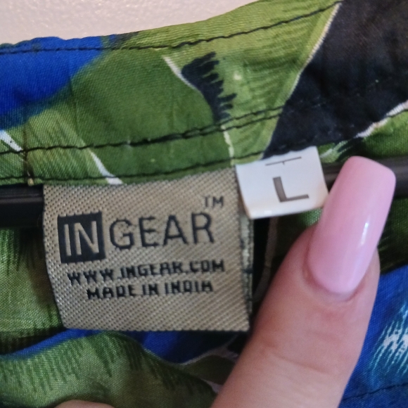 IN GEAR, SEQUINED PALM TREE TANK SUMMER DRESS..SIZE LARGE. - Picture 2 of 3